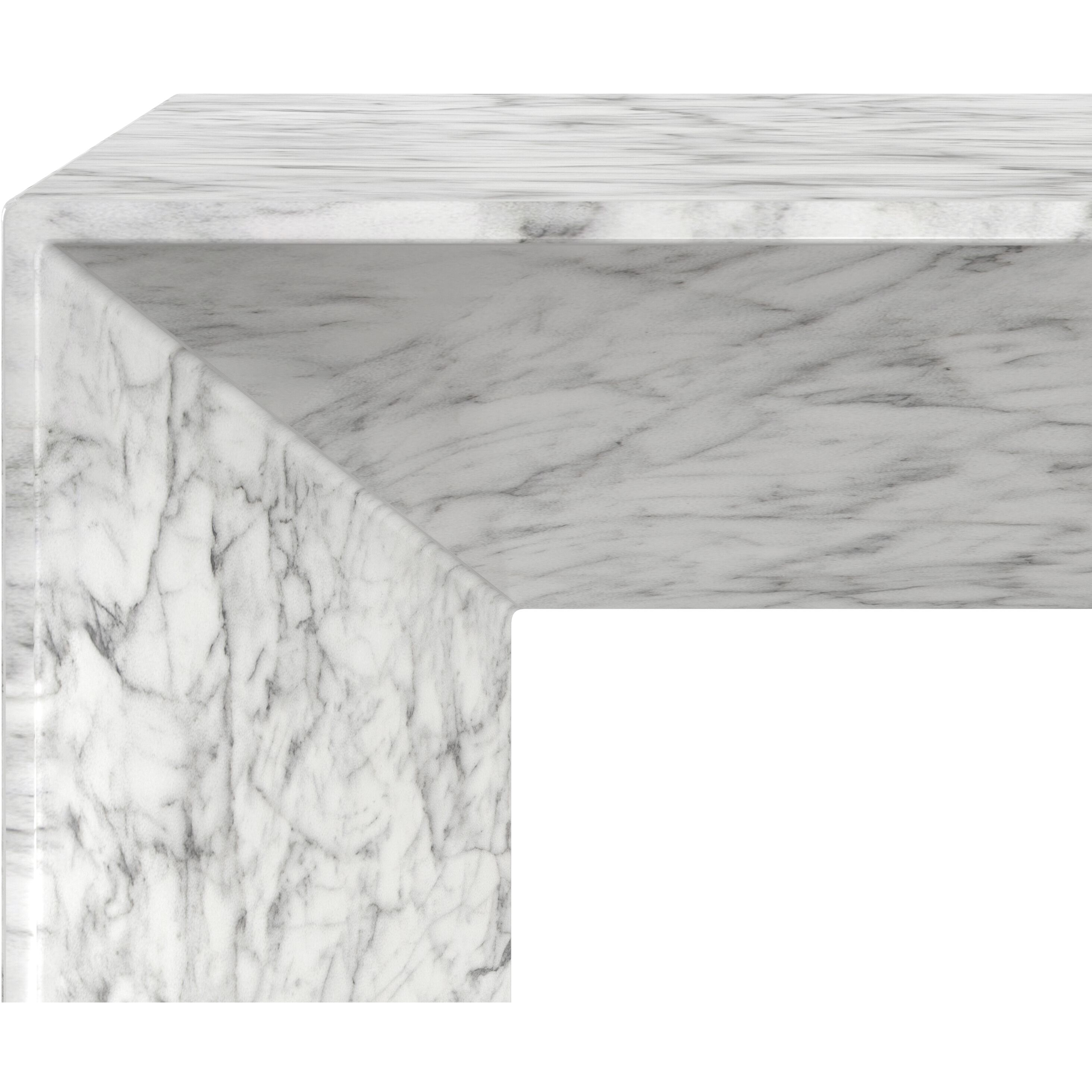 Nomad 52 X 27.5 inch Marble Look / White Outdoor Coffee Table